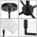 Modern Drum Pendant Lamp Luxury Hanging Ceiling Light for Living Room Bedroom Home – top view