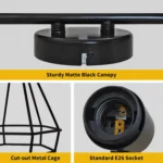 Surface Mounted 2 Light LED Ceiling Light for Kitchen Track Fixture Bar Decor Black Lamp Angle Adjustable Deckenstrahler