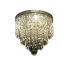 HMS Dimmable Ceiling Light Black and Gold Shaded Transparent Glass with Crystals and Clear Shades Steel Scrap Product