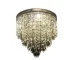 HMS Dimmable Ceiling Light Black and Gold Shaded Transparent Glass with Crystals and Clear Shades Steel Scrap Product