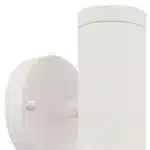 HMS White LED Two-Light Wall Sconce Can-Shaped Aluminum Plastic Body Golden Finish Acrylic Shade 3000K Auto E26 for Bedroom