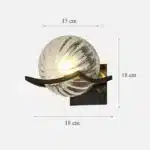 Post Modern Moon Wall Lamp Glass Shade White Black Gold Bedroom Decoration for Home Interior Sconce Led Night Lights Fixtures