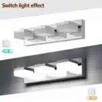 Ship in USA,Modern Chrome LED Vanity Light,3-Lights Wall Sconce for Bathroom and Mirror,Sleek Minimalist