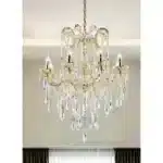 HMS Transparent Glass LED Ceiling Light Candle Style Empire Chandelier & Pendant Lights – side view