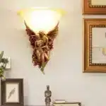 Nordic Modern Wall Lights for Home Bedroom Bedside Lamp Angel Shaped Resin Wall Lamp Europe Style Creative Retro LED Wall