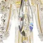 HMS Transparent Glass LED Ceiling Light Candle Style Empire Chandelier & Pendant Lights – styled in a modern Living