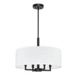 Modern Drum Pendant Lamp Luxury Hanging Ceiling Light for Living Room Bedroom Home – styled in a modern Living setting