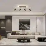 41W Modern 4-Light LED Track Ceiling Light, Adjustable Spotlight Fixture with Rotatable Heads for Kitchen Island, Living