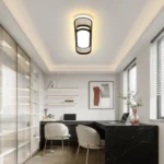 40W Modern LED Linear Ceiling Light, Dimmable with Remote Control, 2.3ft Acrylic Flush Mount for Living Room – close-up