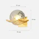 Post Modern Moon Wall Lamp Glass Shade White Black Gold Bedroom Decoration for Home Interior Sconce Led Night Lights