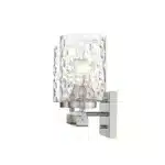 HMS Two-Light Wall Sconce with Silver Metal and Pebbled Glass Cobbles & Pebbles Product Category