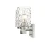 HMS Two-Light Wall Sconce with Silver Metal and Pebbled Glass Cobbles & Pebbles Product Category