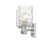 HMS Two-Light Wall Sconce with Silver Metal and Pebbled Glass Cobbles & Pebbles Product Category