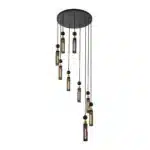 US Stock Free Shipping 23.6 Inch 9-Light E26 Pendant Chandelier Hanging Ceiling Light for Dining Living Room and Stairwell