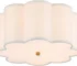 Semi Flush Mount Ceiling Light, Modern Close to Ceiling Lamp with White Fabric Drum Shade for Nursery Kids Room Entery Foyer