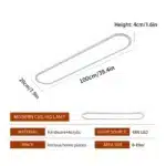39.4" Dimmable LED Ceiling Light, 48W Ultra-Thin Long Lamp, 3000-6000K Adjustable, High Brightness Low Profile for Bedroom