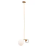 HMS Two-Light Metal Dimmable Ceiling Light Gold Shaded White Shades-for Home Office Living Room IP65 Certified 6000K SAA