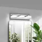 Ship in USA,Modern Chrome LED Vanity Light,3-Lights Wall Sconce for Bathroom and Mirror,Sleek Minimalist
