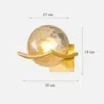 Post Modern Moon Wall Lamp Glass Shade White Black Gold Bedroom Decoration for Home Interior Sconce Led Night Lights