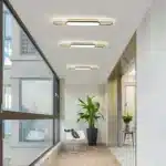 48W Modern LED Ceiling Light, 43.3" Dimmable Acrylic Flush Mount Fixture with Remote for Kitchen, Dining Room, Hallway – top