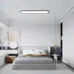 48W Modern Linear LED Ceiling Light, 39.4" Dimmable Ultra-Thin Flush Mount Fixture, High Brightness for Bedroom, Kitchen
