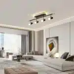 41W Modern 4-Light LED Track Ceiling Light, Adjustable Spotlight Fixture with Rotatable Heads for Kitchen Island, Living