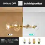 US Stock Free Shipping Modern 8-Light Gold Chandelier Glass Shade Hanging Pendant Ceiling Light for Living Room Entryway