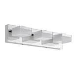 Ship in USA,Modern Chrome LED Vanity Light,3-Lights Wall Sconce for Bathroom and Mirror,Sleek Minimalist