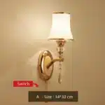 Nordic Wall Lamp with Switch Living Room Bedroom Bedside Modern Simple Led Indoor Wall Lights Glass Shade Decor Miroir Mural