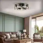 Temu FCJ Modern 60W Ceiling Fan with Light 52-Inch DC Motor Dimmable CCT Wood ABS Body Remote Control 110V Unavailable