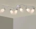 LED Ceiling Light Fixture Glass Lampshade E12 Base Adjustable 6-Light Track Lighting Kit Modern Kitchen Spotlight