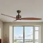Professional Manufacturer's 120V Smart Home Ceiling Fan High Quality 3 Wood Blades Pure Copper DC Motor Remote Control