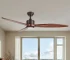 Professional Manufacturer's 120V Smart Home Ceiling Fan High Quality 3 Wood Blades Pure Copper DC Motor Remote Control