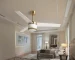 52-Inch White 3-Blade ABS Ceiling Fan with Light Remote Control US Plug Type for Hotels Electric Source