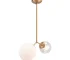 HMS Two-Light Metal Dimmable Ceiling Light Gold Shaded White Shades-for Home Office Living Room IP65 Certified 6000K SAA