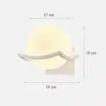 Post Modern Moon Wall Lamp Glass Shade White Black Gold Bedroom Decoration for Home Interior Sconce Led Night Lights