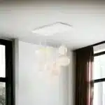 HMS Nine-Light Minimalist Modern Ceiling Light White Shaded Metal Dimmable 6000K IP44 Home Office Living Room Stainless