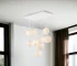 HMS Nine-Light Minimalist Modern Ceiling Light White Shaded Metal Dimmable 6000K IP44 Home Office Living Room Stainless