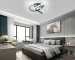 20W LED Ceiling Light, Black Flush Mount Fixture, 6000K Cool White Lighting for Hallway, Kitchen, Bedroom, Bathroom