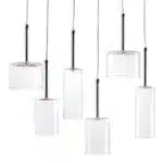 HMS Six-Light LED Ceiling Light for Kitchen Island Modern Contemporary Design Warm White for Room Creative Shades for Home