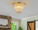 US Stock Free Shipping French Gold Round Crystal Chandelier 6-Light 20 Inch Luxury Ceiling Light Fixture for Living Room