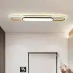 48W Modern LED Ceiling Light, 43.3" Dimmable Acrylic Flush Mount Fixture with Remote for Kitchen, Dining Room, Hallway