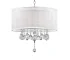 HMS Chic Modern Silver Ceiling Lamp with Crystal Accents PVC Body 4000K & 6000K CCT Switch Control for Home Office