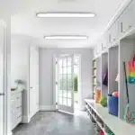 51W LED Flush Mount Ceiling Light, Dimmable Modern Linear Lamp, Low Profile High Brightness Fixture for Kitchen, Shop – base