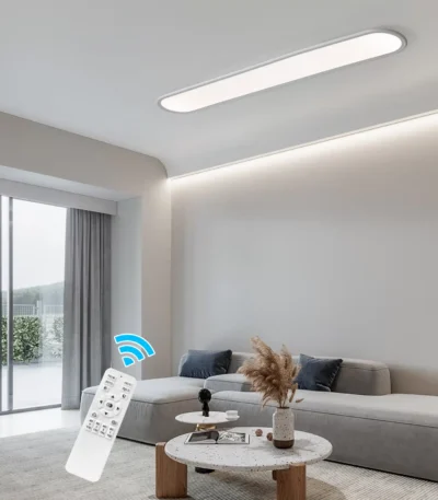 51W LED Flush Mount Ceiling Light, Dimmable Modern Linear Lamp, Low Profile High Brightness Fixture for Kitchen, Shop
