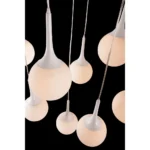 HMS Nine-Light Minimalist Modern Ceiling Light White Shaded Metal Dimmable 6000K IP44 Home Office Living Room Stainless