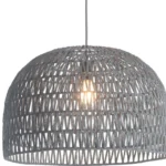 HMS Modern Gray Lantern Metal Dimmable Ceiling Light Shades 6000K CCT IP44 Remote for Home Office Living Room Bedroom Hotel