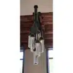 HMS Six-Light Metal Glass Flush Ceiling Light Clear Shades Shaded Empire Design Warm White Farmhouse Style for AC Middle