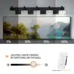 Modern 5-Light Matte Black LED Vanity Light Fixture with Crystal Glass Shades, Bathroom Wall Sconce for Contemporary Home