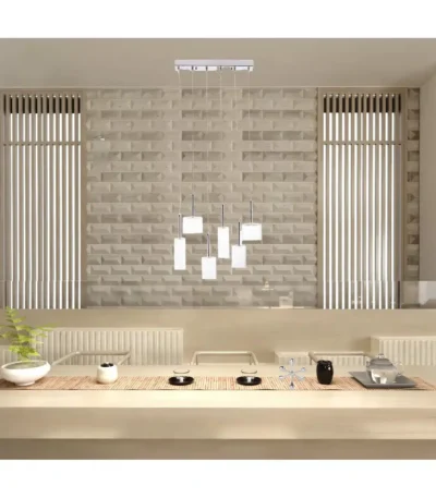 HMS Six-Light LED Ceiling Light for Kitchen Island Modern Contemporary Design Warm White for Room Creative Shades for Home
